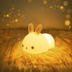 Cute Bunny Night Light, USB Rechargeable Cute Night Ligh with Touch Sensor and Remote Control 4 Modes 16 Colors Kid Night Light for Girls, Childrens, Toddler, Baby, and Kids Christmas Gifts