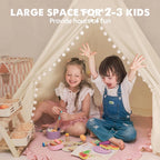 Teepee Tent for Kids, Play Tent with Pompom Ball Design,Washable Foldable Kids Tent for Indoor and Outdoor, Playhouse Toys for Toddler, Boys and Girls