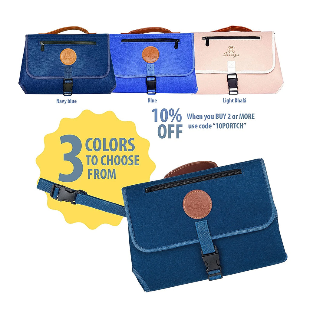 Portable Baby Changing Pad Travel Diaper Bag Mat Newborn Essentials Navy Blue
