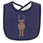Infant Boy Cotton Terry Drooler Bibs with Fiber Filling, Boy Woodland, One Size