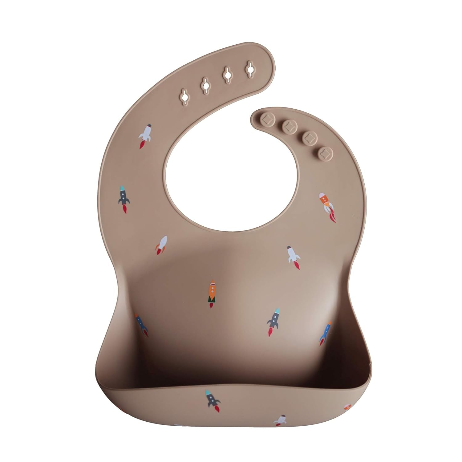 Silicone Baby Bib | Adjustable Fit Waterproof Bibs (Cambridge Blue)