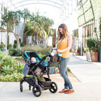 Cups 'N Cargo Universal Stroller Organizer and Storage with Mesh Compartment, Black. Adult Use.