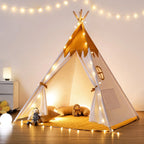 Kids Teepee Tent for Girls and Boys with Light,Toddler Playhouse Tent Indoor Play Tent