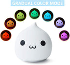 Night Light for Kids, Cute Lamp Dumpling Light Birthday Gifts for Girls Boys, Kawaii Nightlight Silicone Portable Nursery Battery Powered Animal Night Lights for Baby Toddler Teen Bedrooms