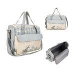 Soho Animals 10-Piece Diaper Tote Bag Set in Gray with Rabbit Design