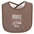 Infant Boy Cotton Terry Drooler Bibs with Fiber Filling, Boy Woodland, One Size