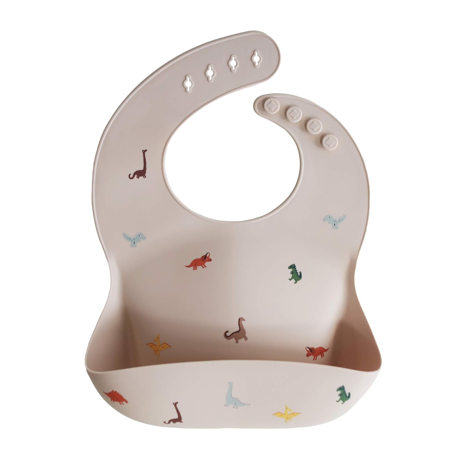 Silicone Baby Bib | Adjustable Fit Waterproof Bibs (Cambridge Blue)