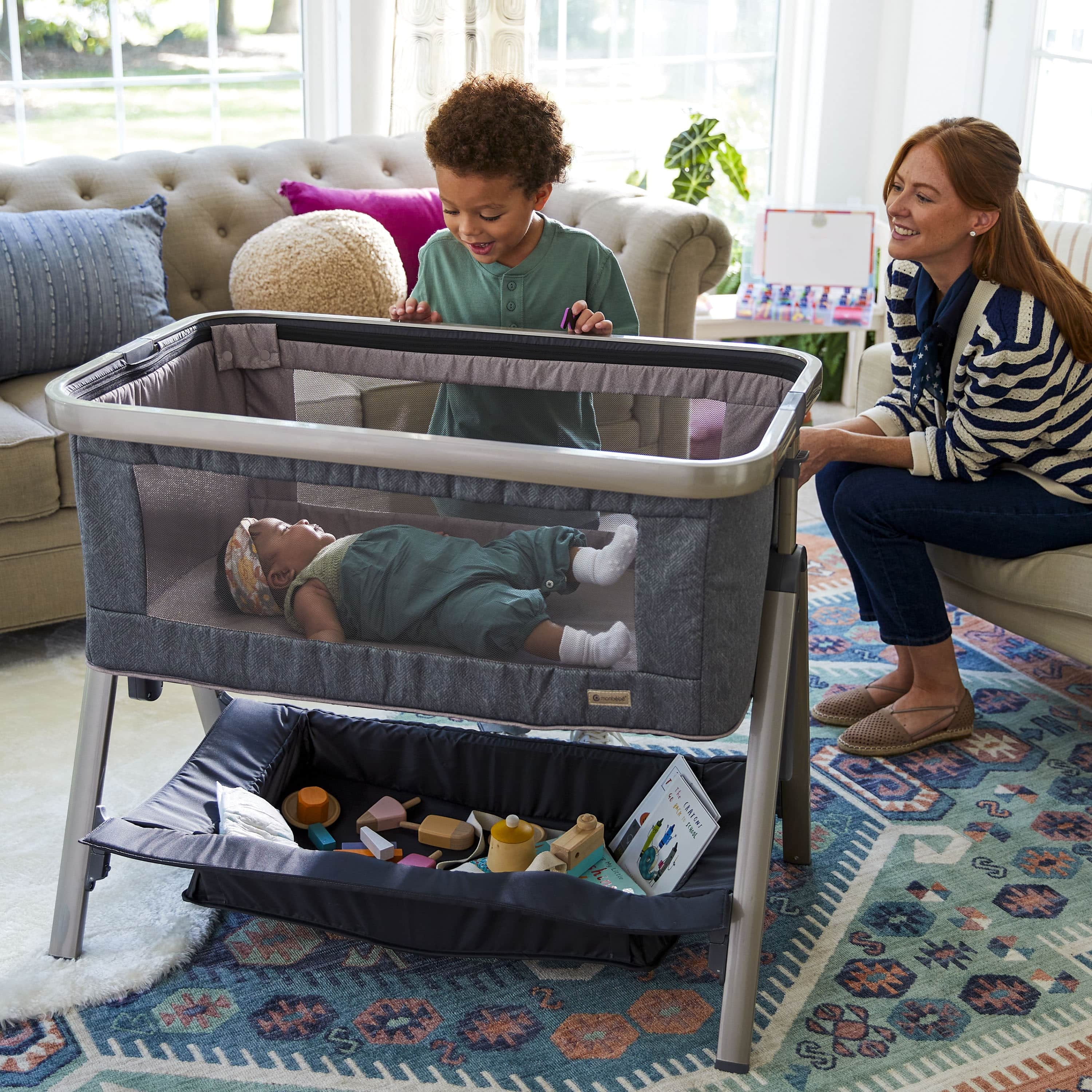 Height-Adjustable Baby Bassinet, Castle Point, Infant