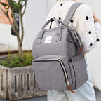 Diaper Bag Backpack Multifunctional Travel Back Pack Maternity Baby Changing Bags Waterproof Large Capacity for Baby Care Gray