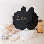 Cat Stroller Organizer Diaper Bag Large Capacity Universal Stroller Bag Travel Bag, Black