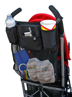 Cups 'N Cargo Universal Stroller Organizer and Storage with Mesh Compartment, Black. Adult Use.