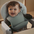 Silicone Baby Bibs Set of 2 | BPA Free Waterproof | Soft Flexible Adjustable Silicone Bibs for Babies & Toddlers(Ether/Sage)