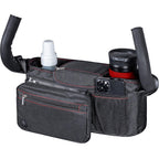 Stroller Organizer with Cup Holder - Fits Strollers, Stroller Accessory for Baby Storage on the Go, Stroller Caddy with Multiple Storage Sections, Secure Fit Won’T Slip or Slide (Red)