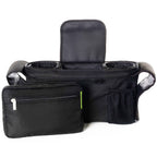 Universal Stroller Organizer - Elevate Your Experience W/ Insulated Cup Holders, Diaper Storage, Secure Straps, Detachable Bag, Pockets for Phone, Keys, Toys. Smart Parenting