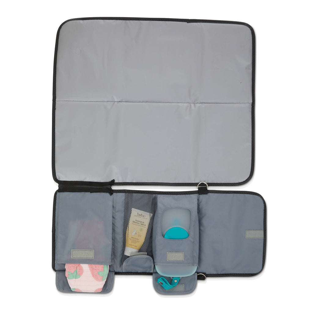 Portable Diaper Changing Station with Strap, Gray, Toddler