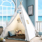 Teepee Play Tent for Kids with Carry Case, Foldable Girls Playhouse