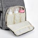 Diaper Bag Backpack Multifunctional Travel Back Pack Maternity Baby Changing Bags Waterproof Large Capacity for Baby Care Gray
