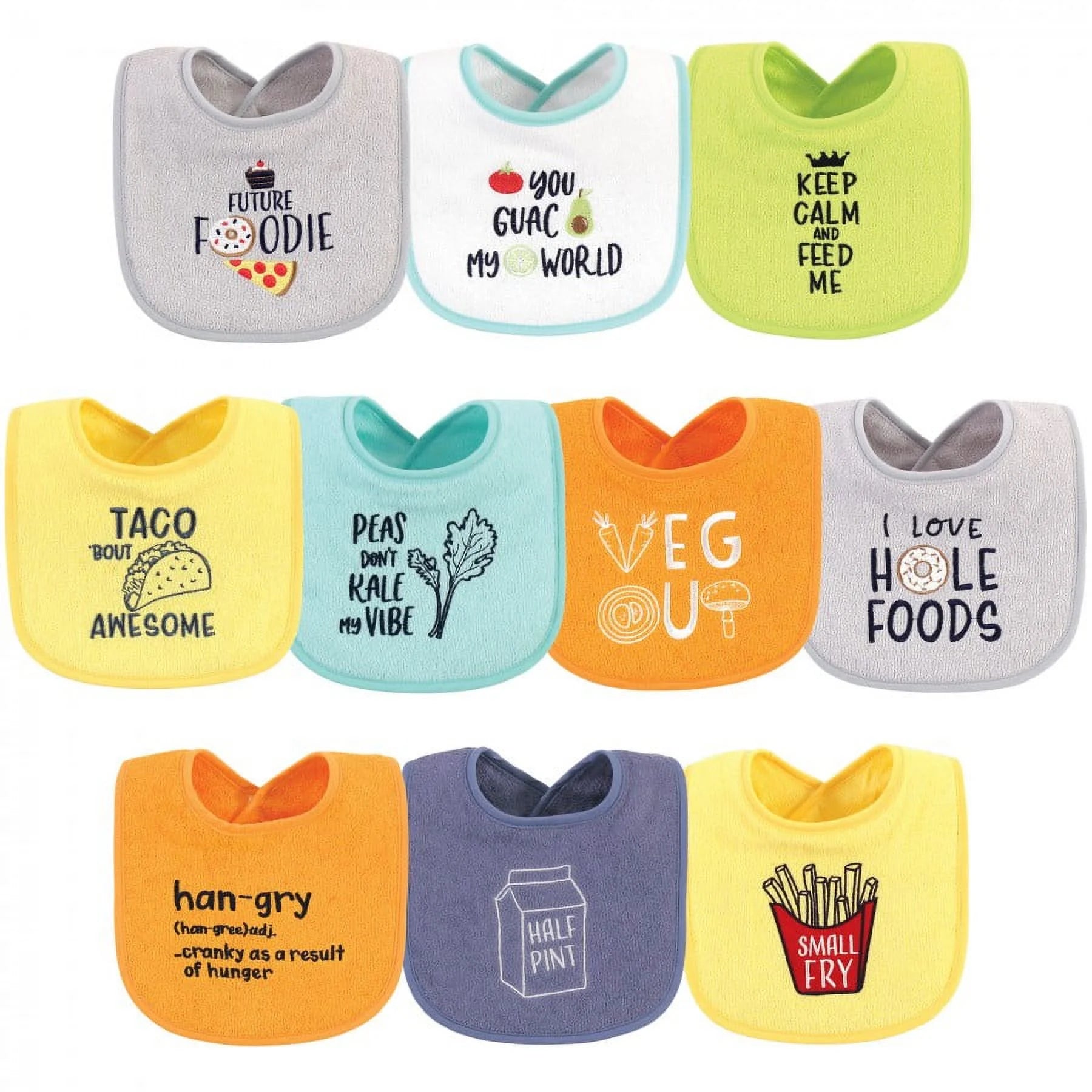Infant Boy Cotton Terry Drooler Bibs with Fiber Filling, Boy Woodland, One Size