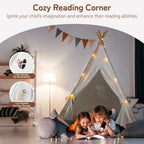 Kids Teepee Tent for Girls and Boys with Light,Toddler Playhouse Tent Indoor Play Tent
