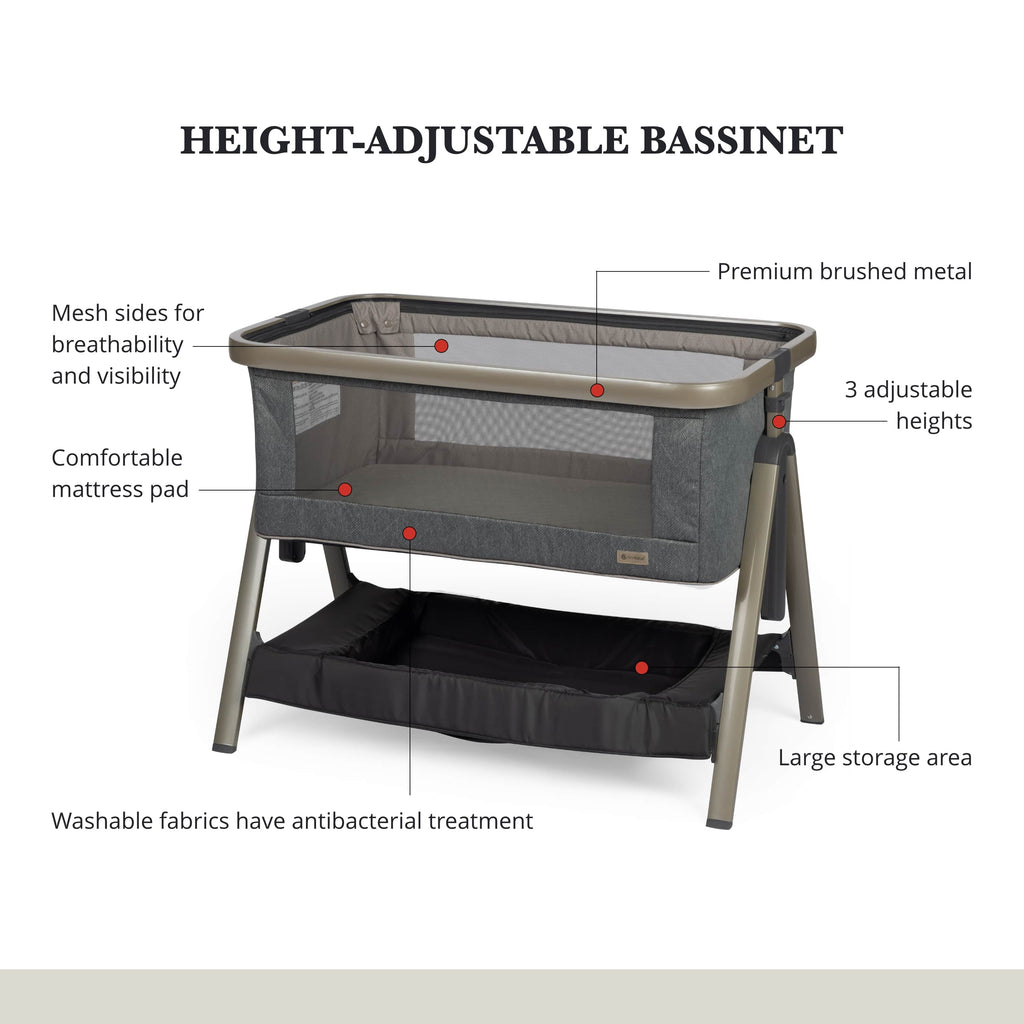 Height-Adjustable Baby Bassinet, Castle Point, Infant
