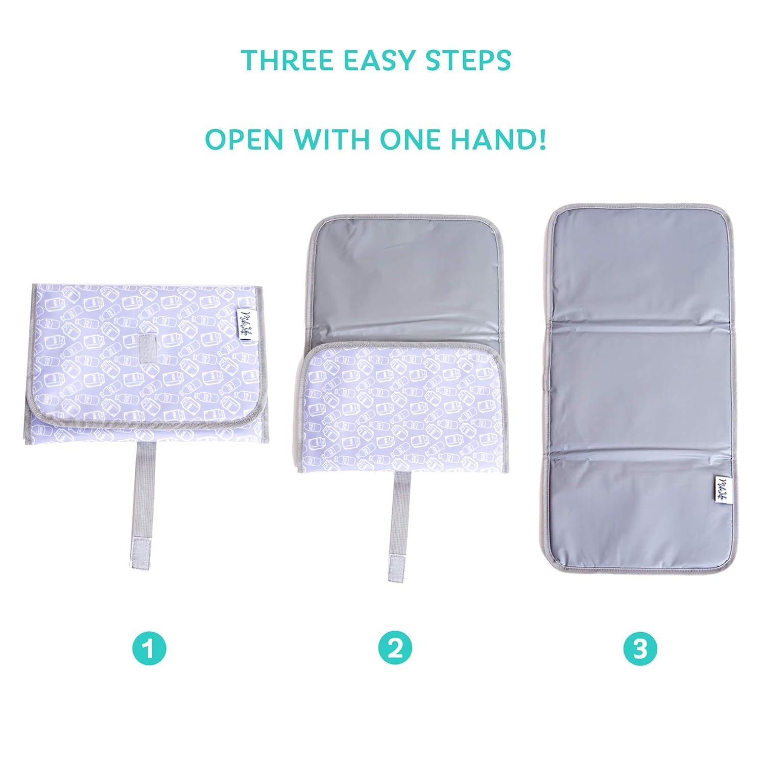 Baby Changing Pad | Fully Padded for Baby'S | Foldable Large Waterproof Mat | Portable Travel Station for Toddlers Infants & Newborns (Grey)