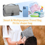 Changing Pad, Travel Portable Changing Mat with Shoulder Strap, Shower Gifts for Baby